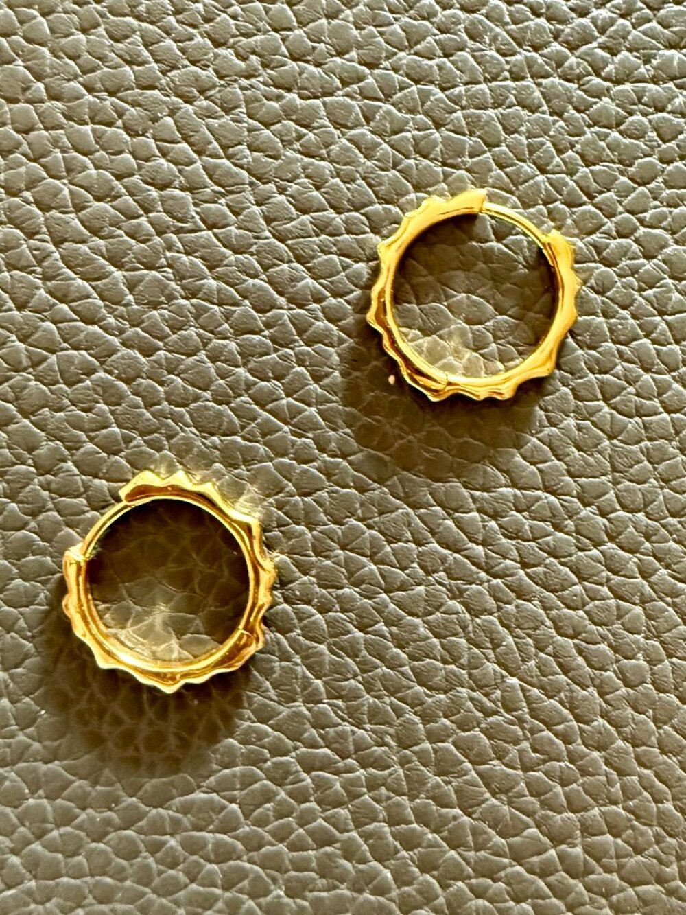 Pre-loved Monica Vinader hoop earrings - 18k vermeil